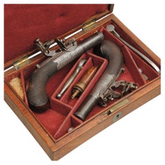 Fine Pair of Cased Boxlock Flintlock Pistols