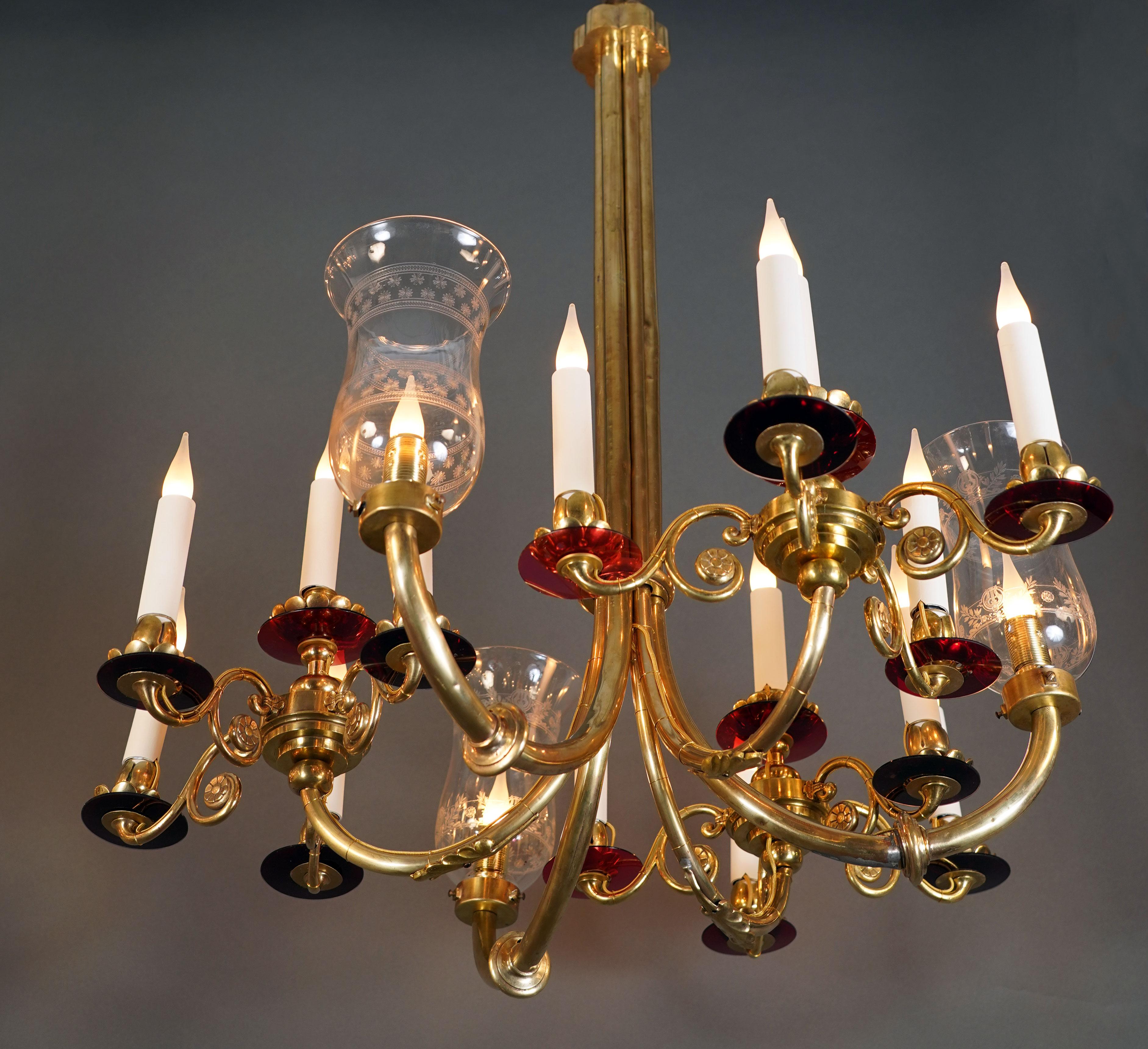 French Fine Pair of Chandelier, France, 1950 For Sale