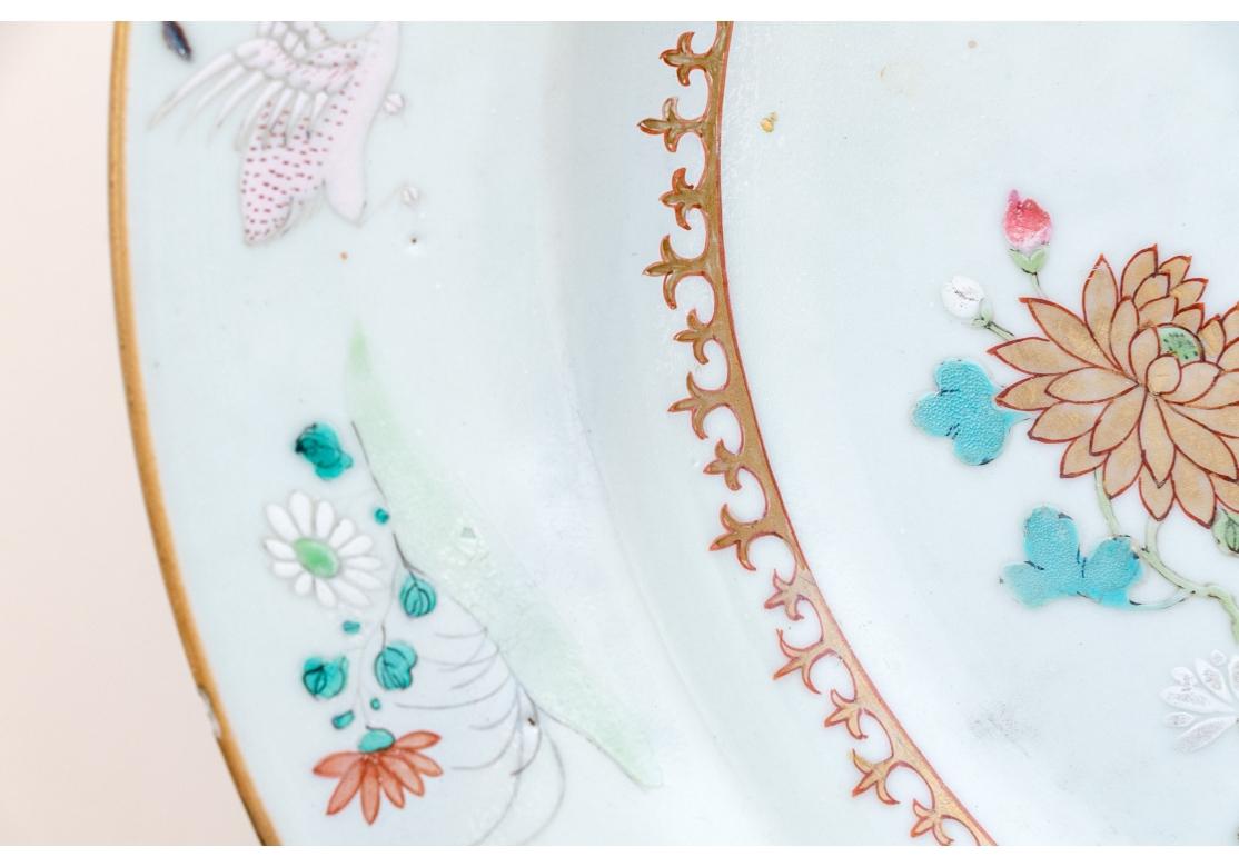 Fine Pair Of Chinese Export Famille Rose Porcelain Dishes, Qing Dyn., 19th C. siglo XIX en venta