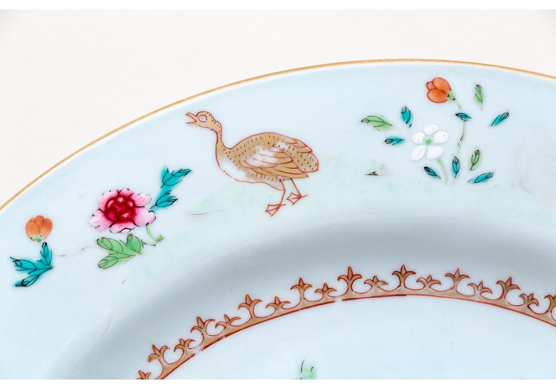 Fine Pair Of Chinese Export Famille Rose Porcelain Dishes, Qing Dyn., 19th C. en venta 1
