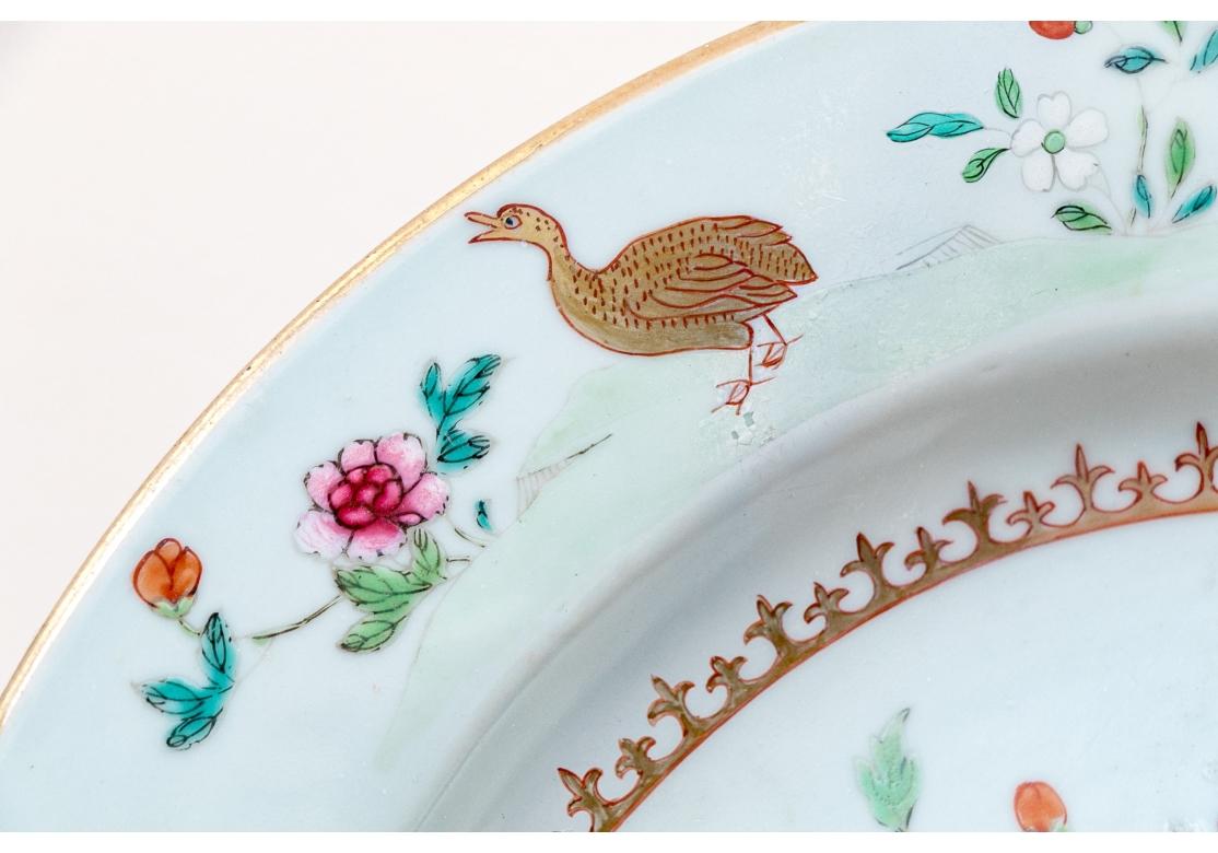 Fine Pair Of Chinese Export Famille Rose Porcelain Dishes, Qing Dyn., 19th C. en venta 2