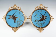 Fine Pair of 'Cloisonne' Enamel Dishes Attributed to A. Giroux, France, c. 1880