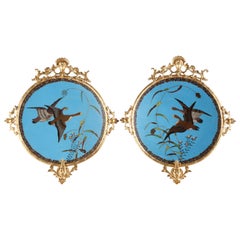 Fine Pair of 'Cloisonne' Enamel Dishes Attributed to A. Giroux, France, c. 1880
