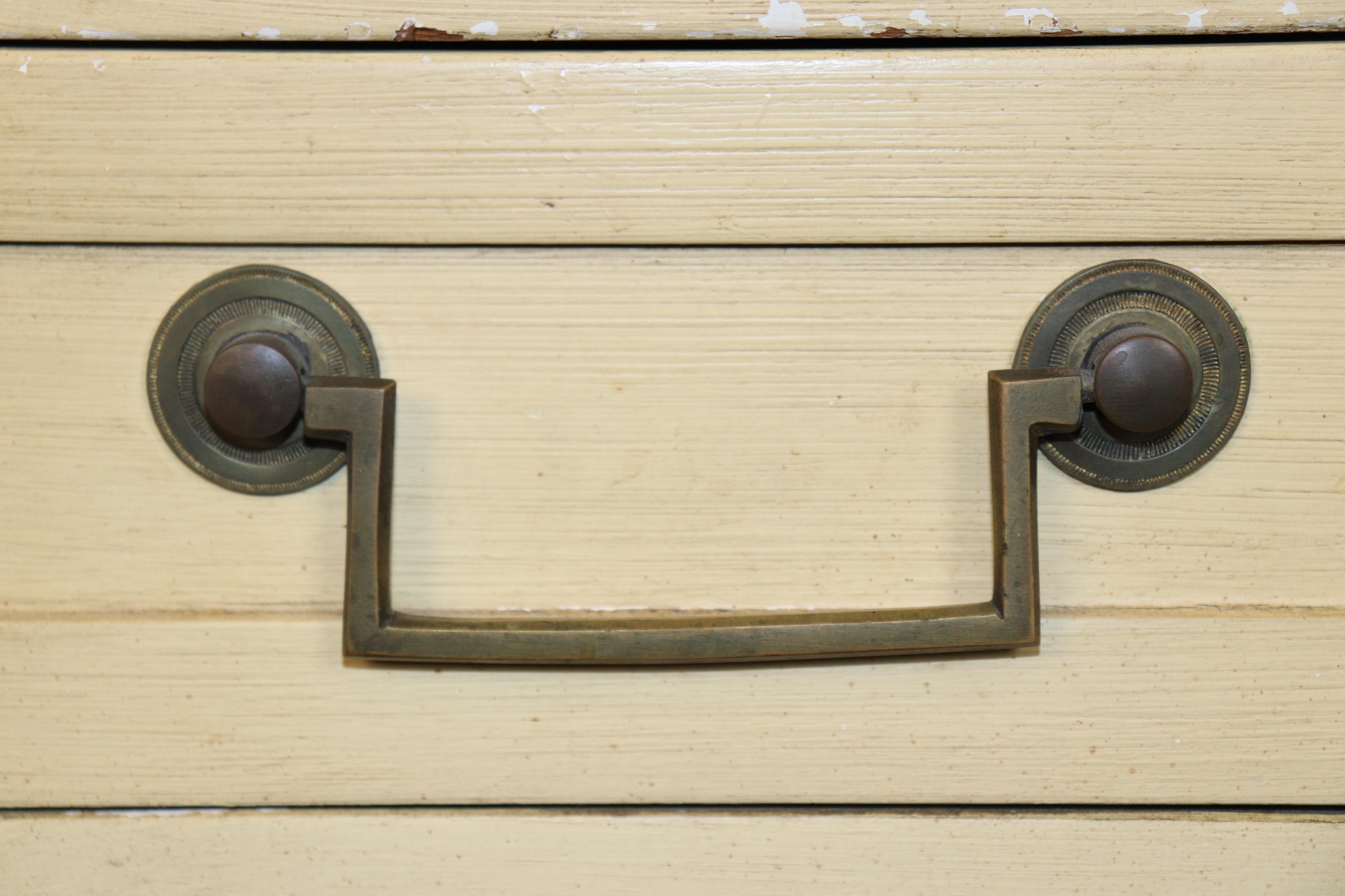 Fine Pair of Creme Painted French Directoire Style Commodes For Sale 4