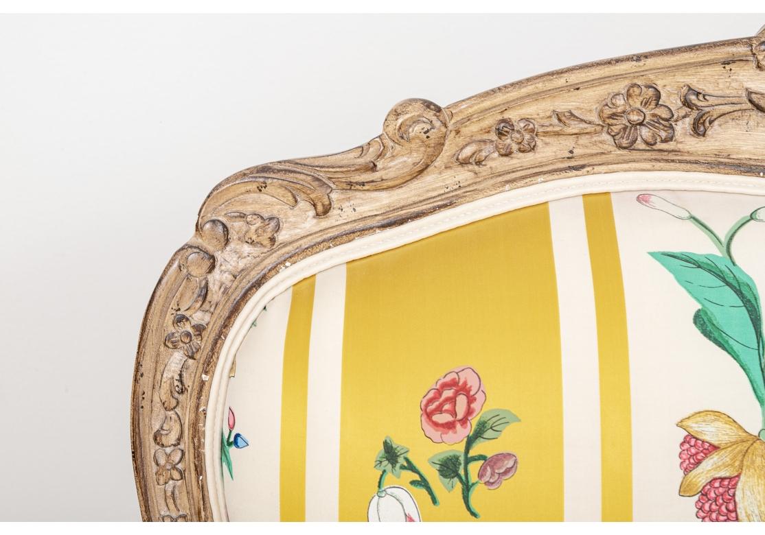Fine Pair Of Custom Louis XV Style Bergeres For Sale 4
