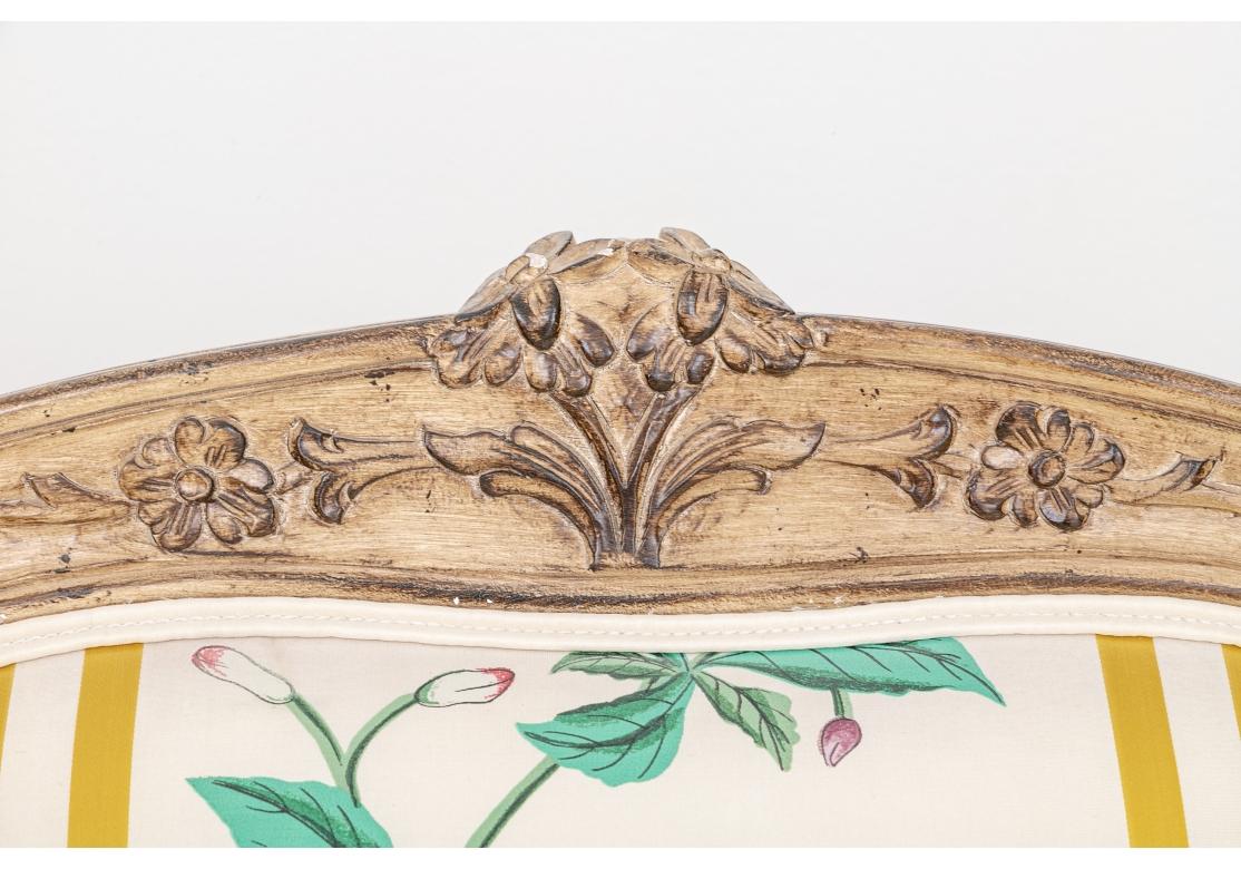 Upholstery Fine Pair Of Custom Louis XV Style Bergeres For Sale