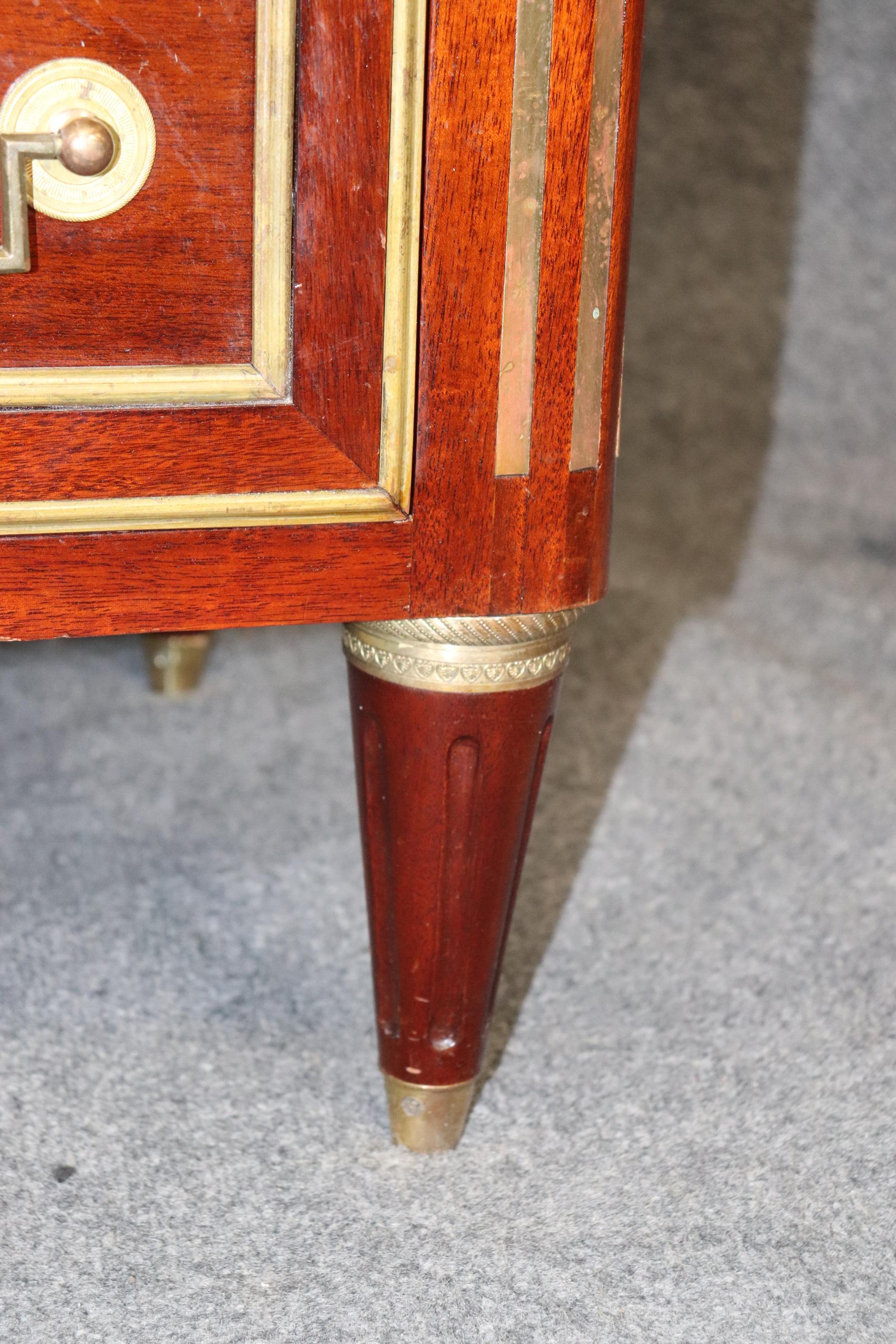 Fine Pair of Custom-Made French Louis XVI Bronze Mounted Jansen Style Commodes 8