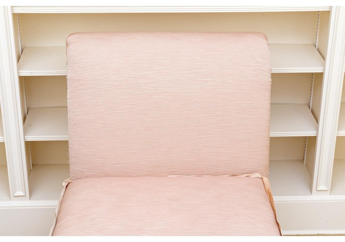 Fine Pair Of Custom Slipper Chairs In Fair Condition For Sale In Bridgeport, CT