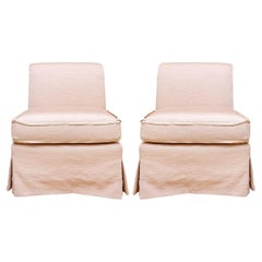 Fine Pair Of Custom Slipper Chairs