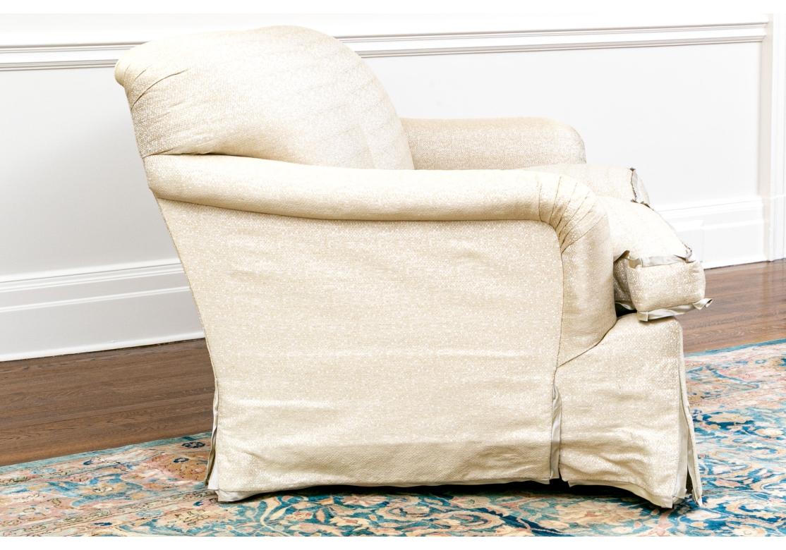 Fine Pair Of Custom Upholstered Loveseats For Sale 3