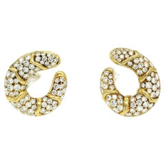 Fine Pair of Diamond and Gold Earrings