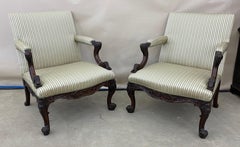 Fine Pair of Early 19th Century Georgian Mahogany Gainsborough Chairs