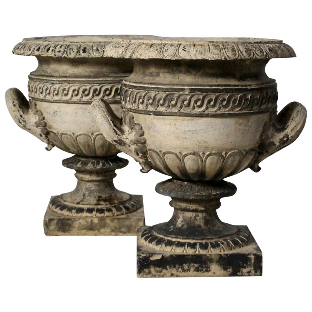 Fine Pair of Early 19th Century Terracotta Garden Urns
