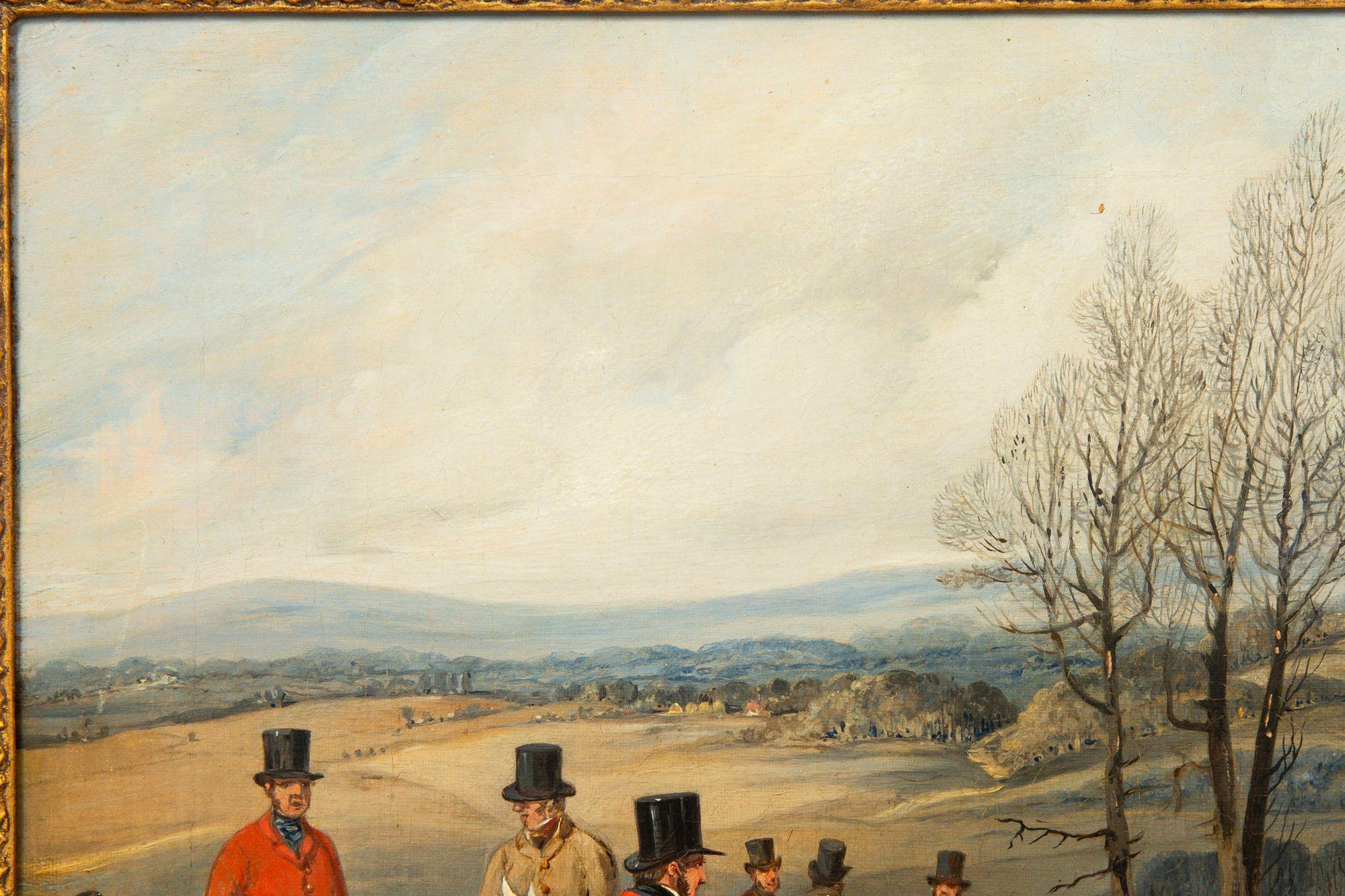 Pareja de cuadros antiguos ingleses al óleo con escenas de caza de Samuel Henry Alken en venta 11