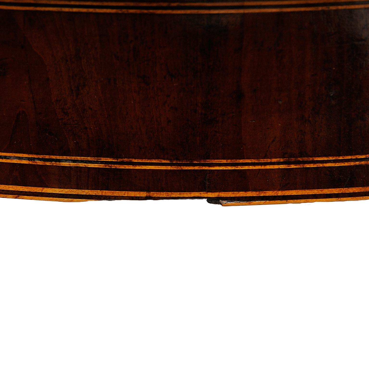 Fine Pair of English George III Demilune Side Tables, circa 1780 For Sale 3