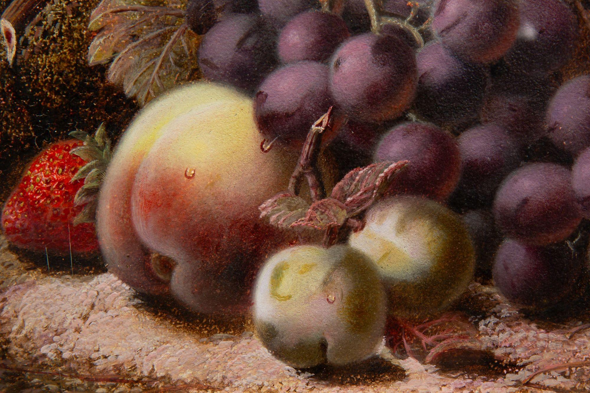 Feines Paar englischer viktorianischer Obststilllebengemälde von Oliver Clare im Angebot 8