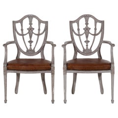 Feines Paar europäischer Sessel, 19. Jahrhundert.