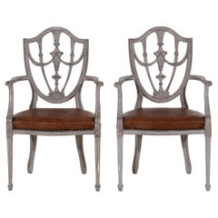 Fine pair of European armchairs, 19th C.