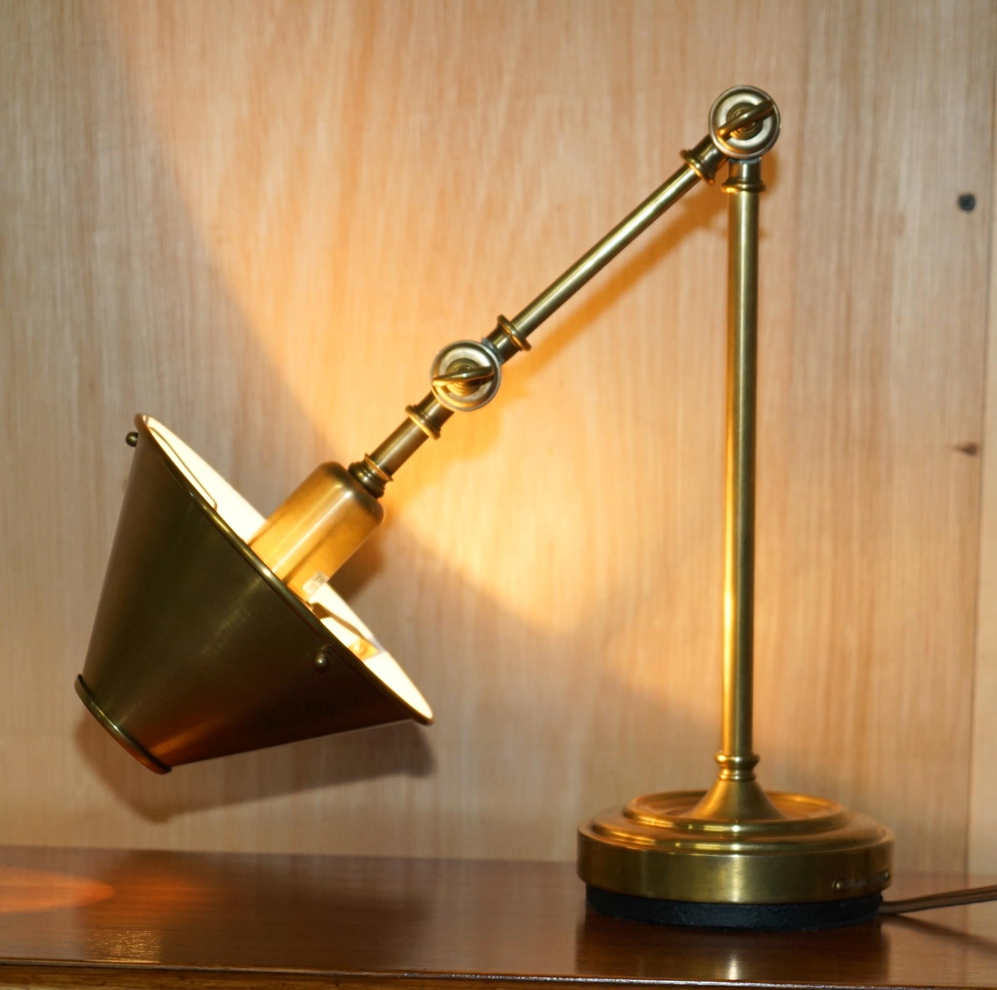 FINE PAIR OF EX DISPLAY RALPH LAUREN ANETTE ARTICULATED & ADJUSTABLE TABLE LAMPs 6