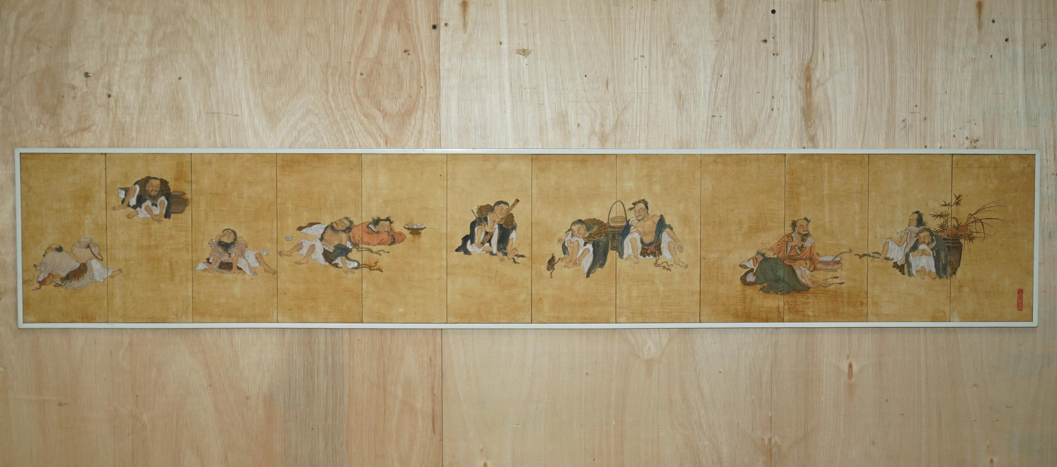 Royal House Antiques

Royal House Antiques is delighted to offer for sale this stunning pair of Vintage Chinese paintings depicting the Boisterous Exploits of the Drunken immortals 

Please note the delivery fee listed is just a guide and covers
