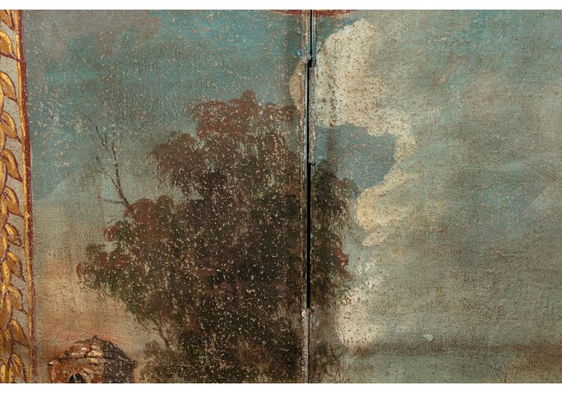 Européen Paire de paravents européens peints du 18e C.  en vente