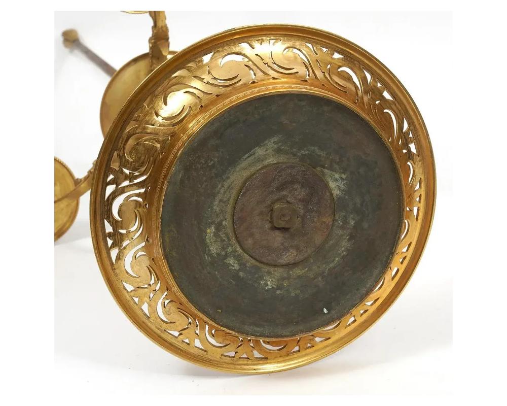 Paire de lampes Bouillotte en bronze doré, 19ème siècle en vente 3