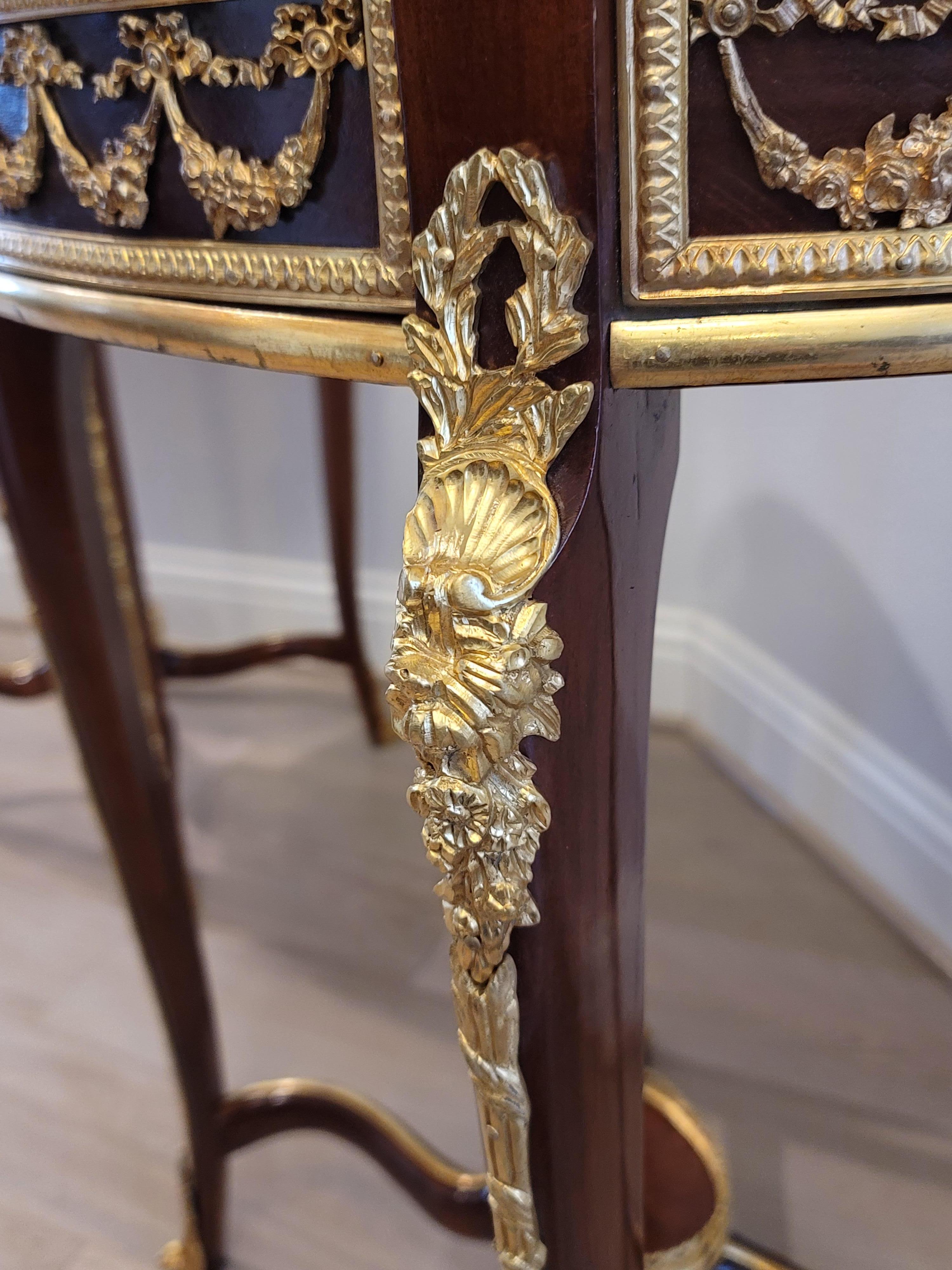 Fine Pair of French Louis XV Style Francois Linke Attrib. Side Tables For Sale 6