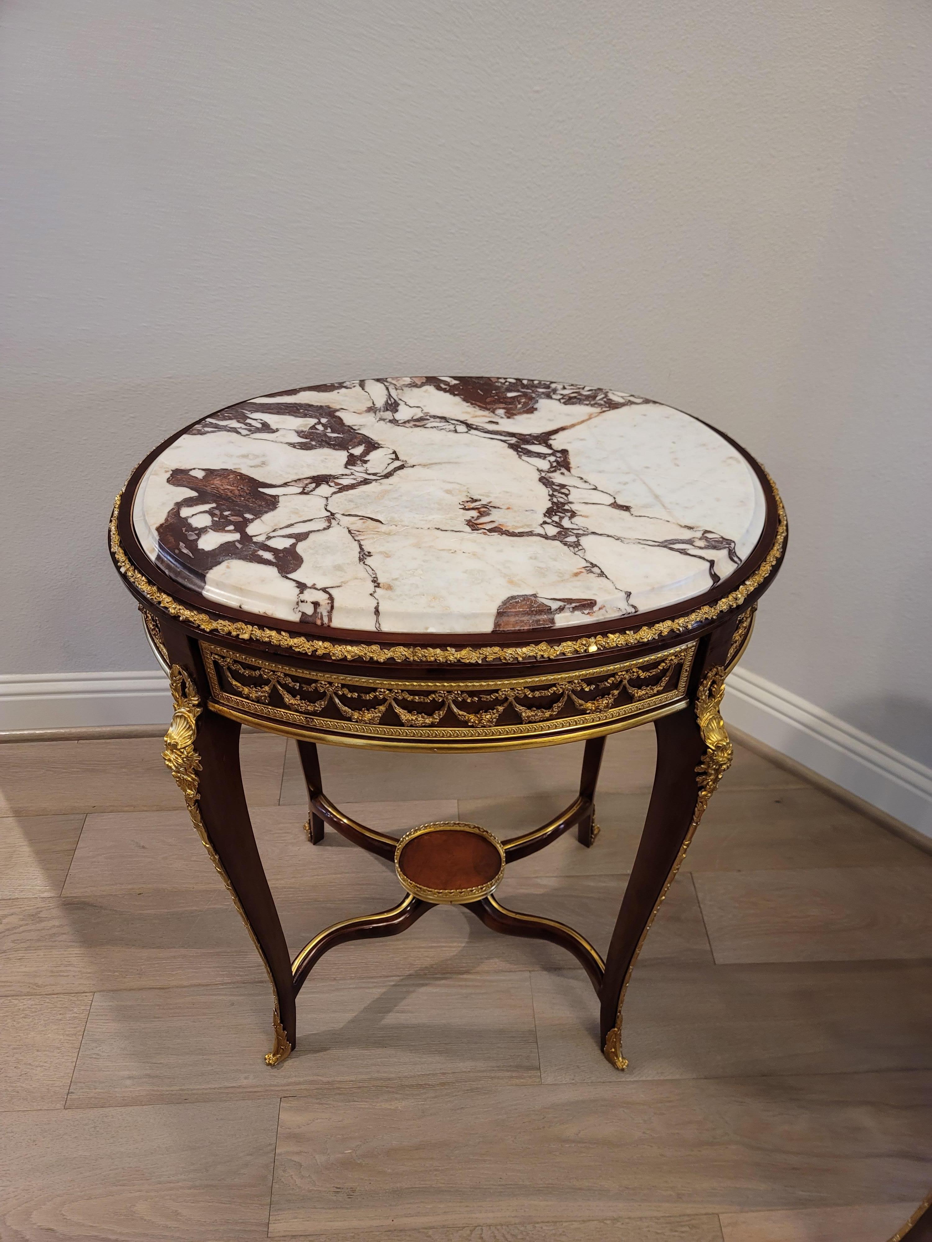 Fine Pair of French Louis XV Style Francois Linke Attrib. Side Tables For Sale 12