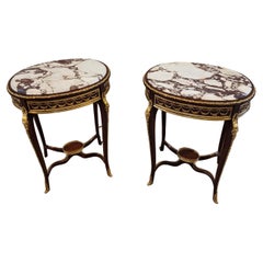 Fine Pair of French Louis XV Style Francois Linke Attrib. Side Tables