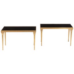 Fine Pair of French Ormolu Low Side Tables