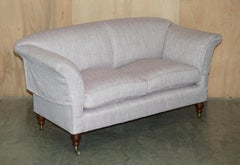FINE PAIR OF FULLY RESTORED ANTIQUE HOWARD & SON'S ViCTORIAN PORTARLINGTON SOFAS