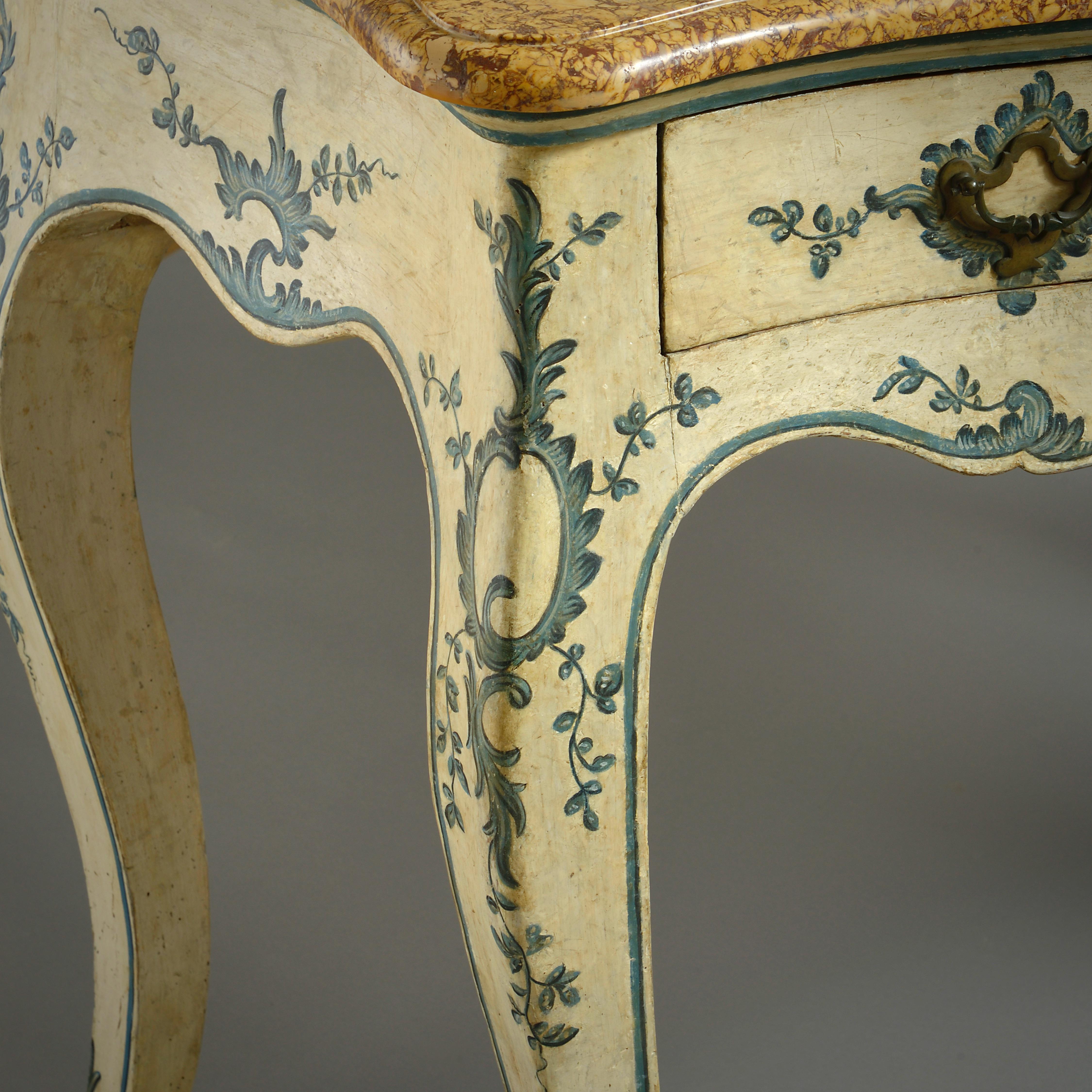 Fine Pair of Genoese Painted Side Tables For Sale 5