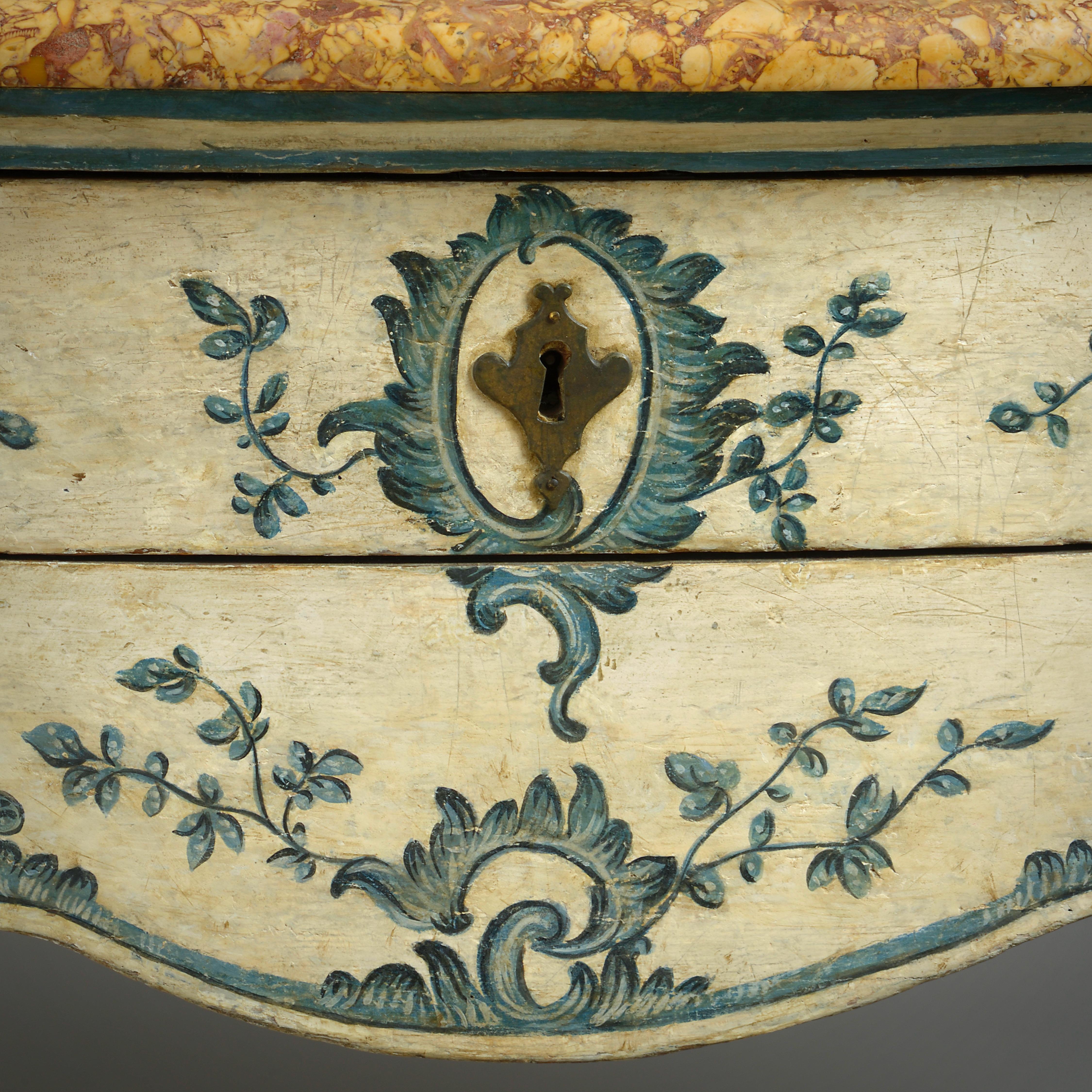 Fine Pair of Genoese Painted Side Tables For Sale 3