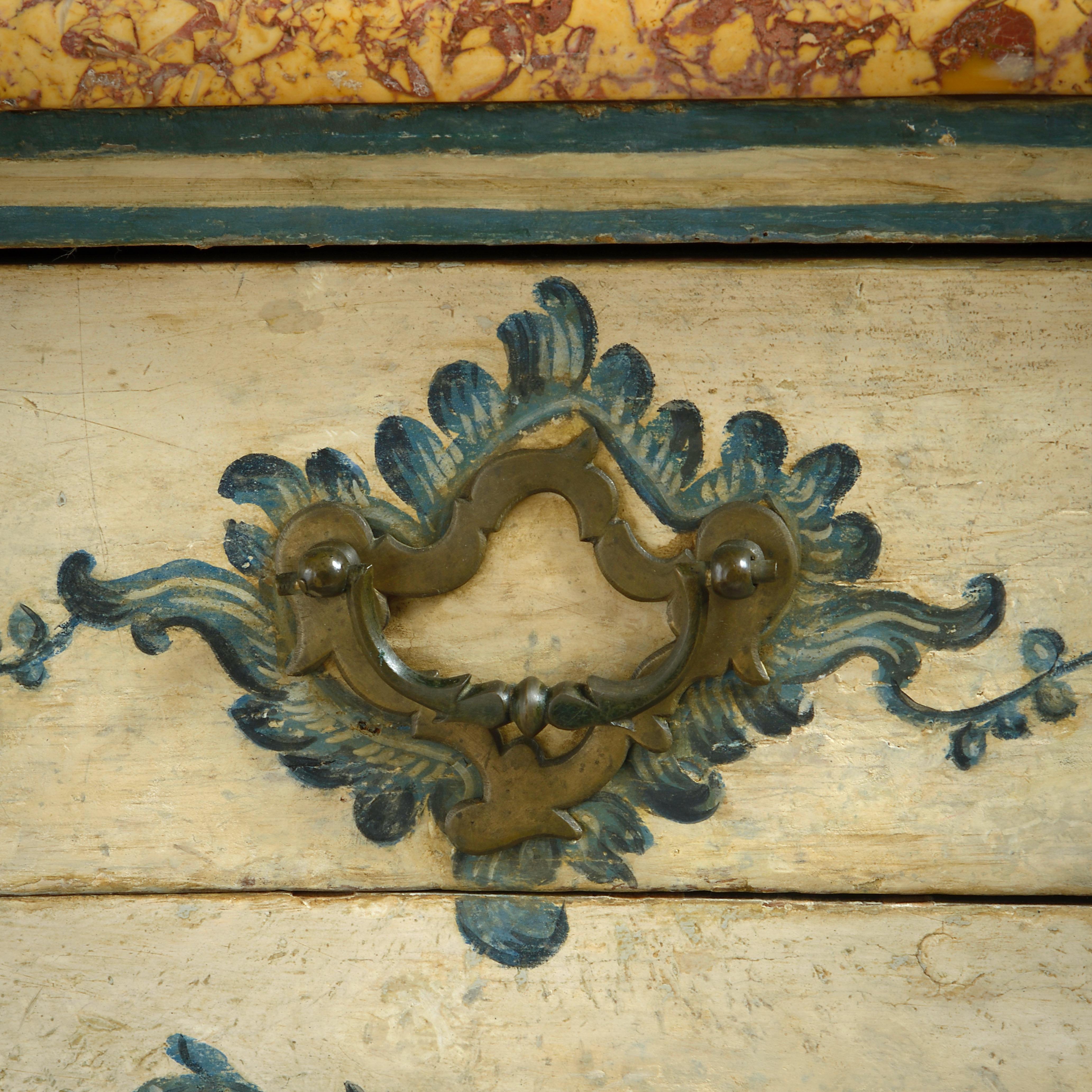 Fine Pair of Genoese Painted Side Tables For Sale 4
