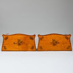 Fine Pair of George 111 Satinwood and Tulipwood Marquetry Game Tables