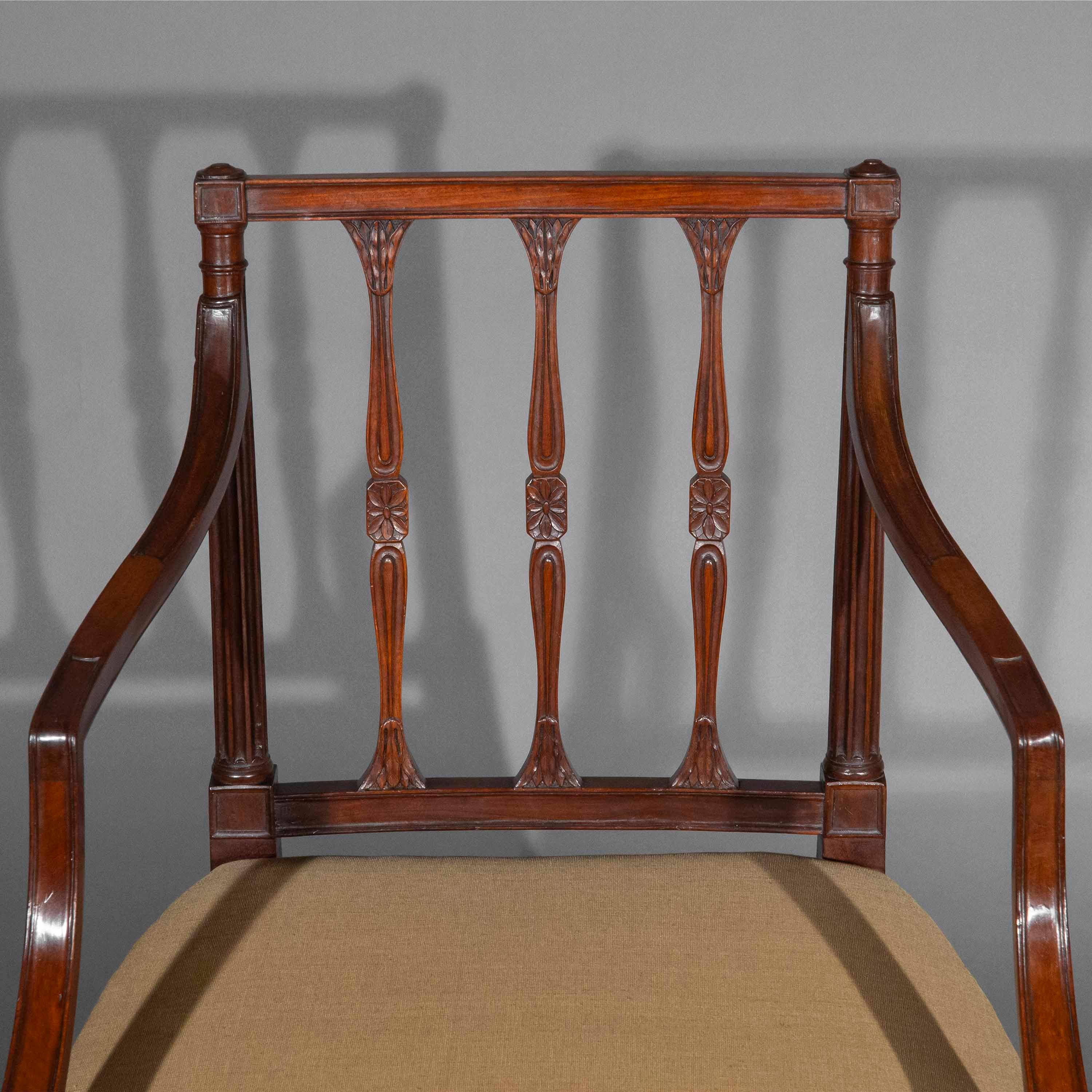 Fauteuils George III du XVIIIe siècle Circa 1780 en vente 3