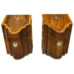 Fine Pair Of George III Mahogany And Crossbanded Cutlery Boxes