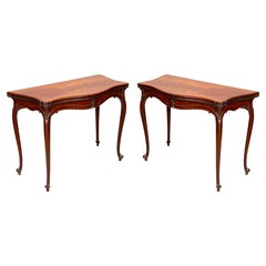 Paire de tables de jeux en acajou George III