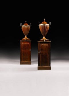 Fine Pair of George III Mahogany Wine Cisterns Attributed to Gillows