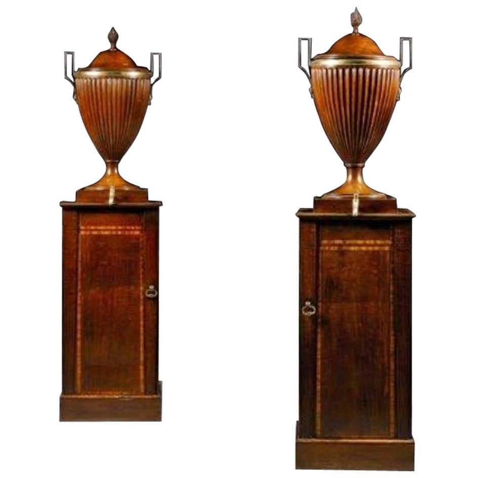 Fine Pair of George III Mahogany Wine Cisterns Attributed to Gillows For Sale