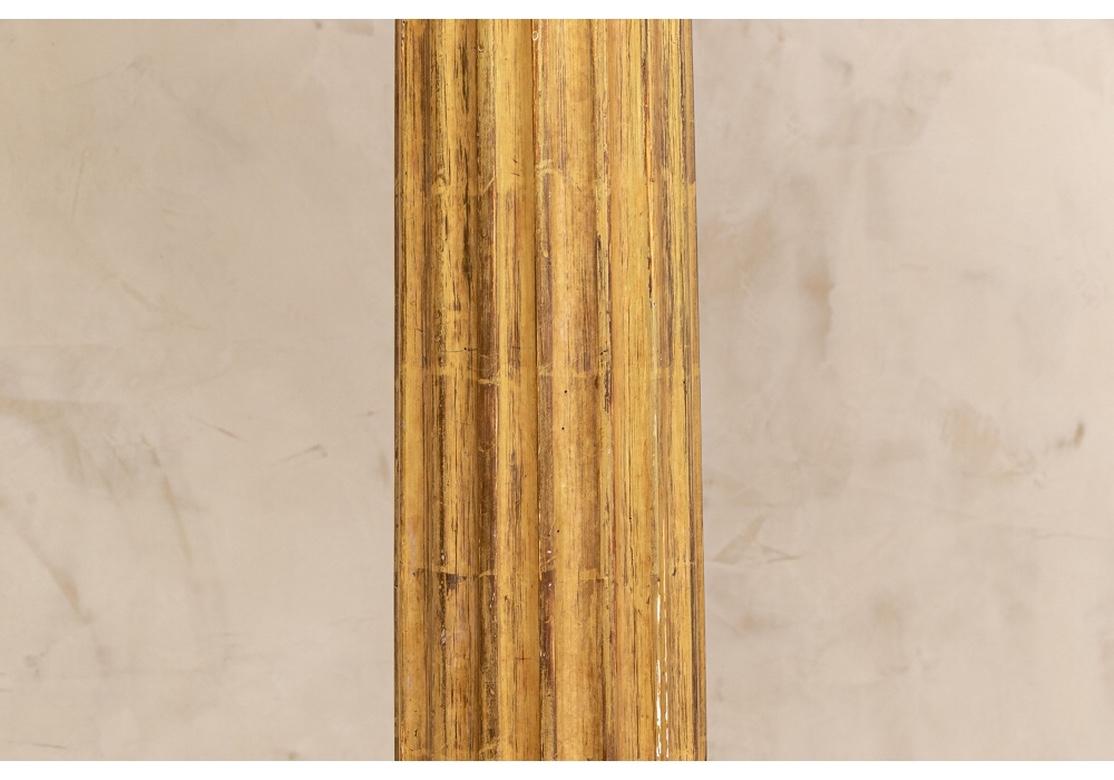 Wood Fine Pair of Gilt Column Minerva Floor Lamps by Paul Ferrante
