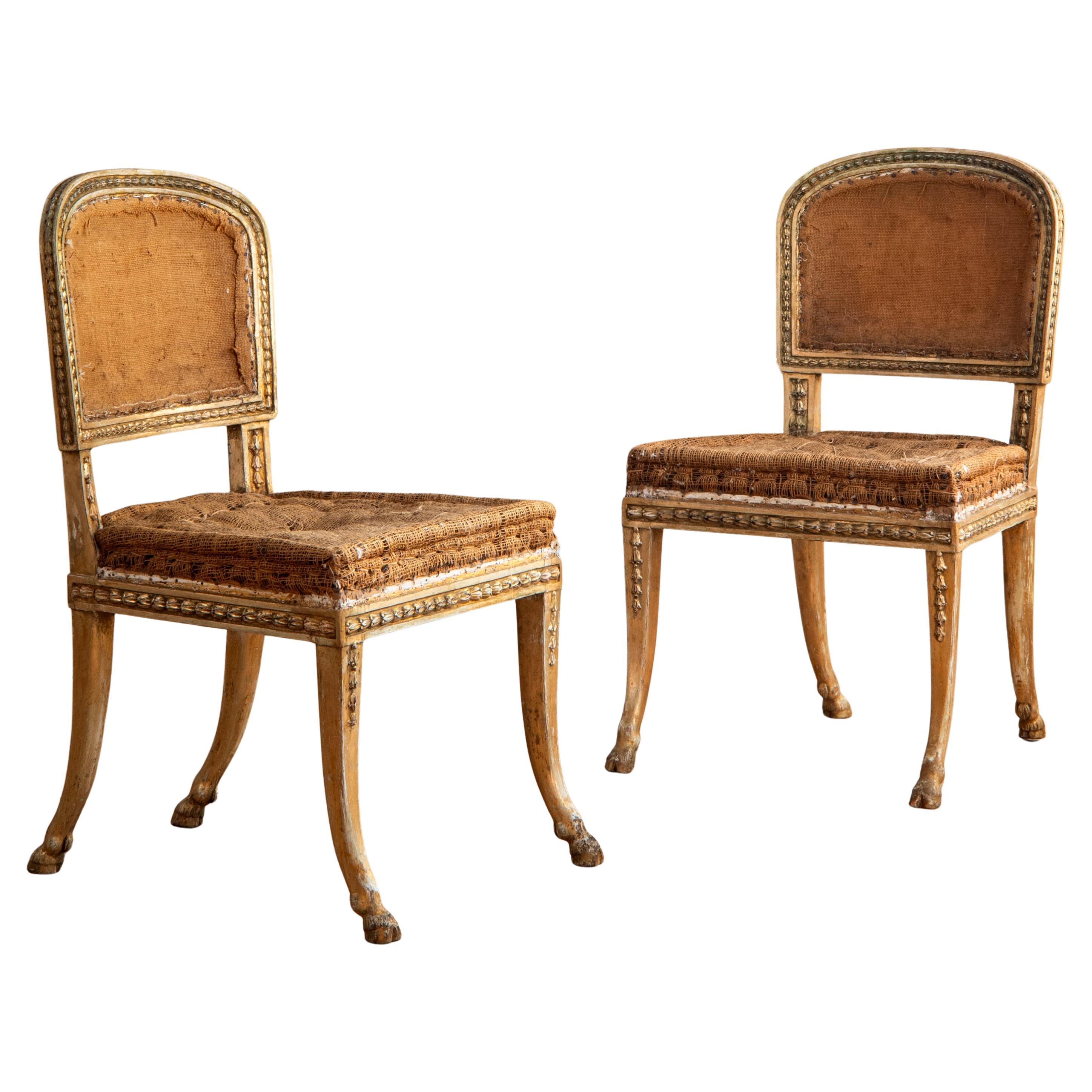 Fine Pair of Gustavian Chairs by Ephraim Stahl