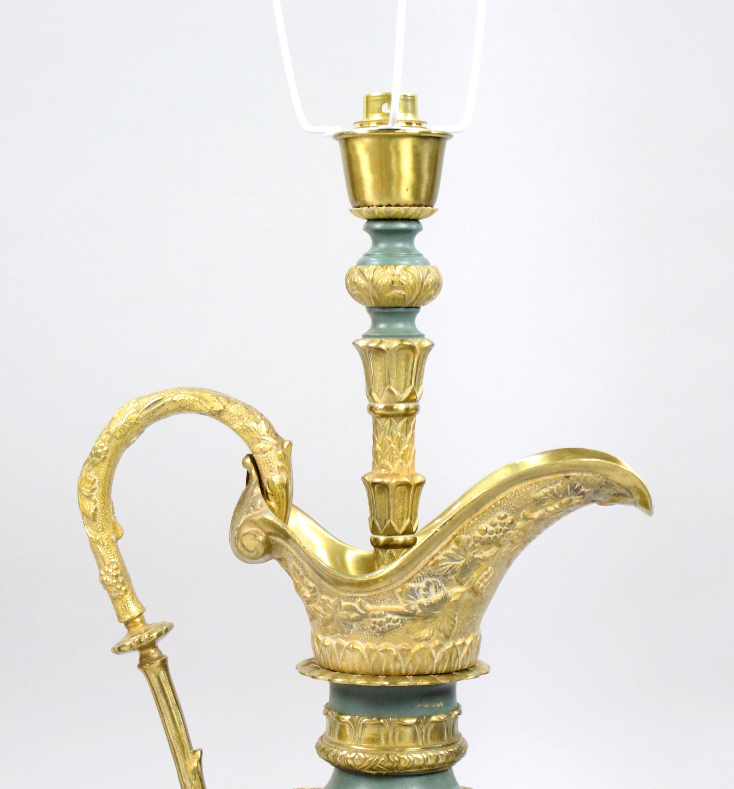 Feines Paar Ormolu-Tischlampen in Form einer Ewer aus dem späten 19. Jahrhundert, um 1890 im Angebot 1