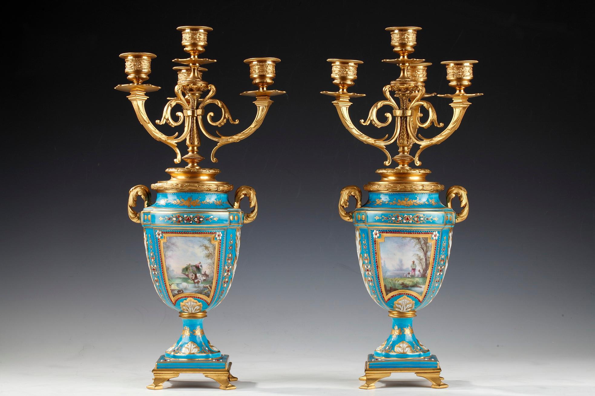 Gilt Pair of Louis XVI Style 