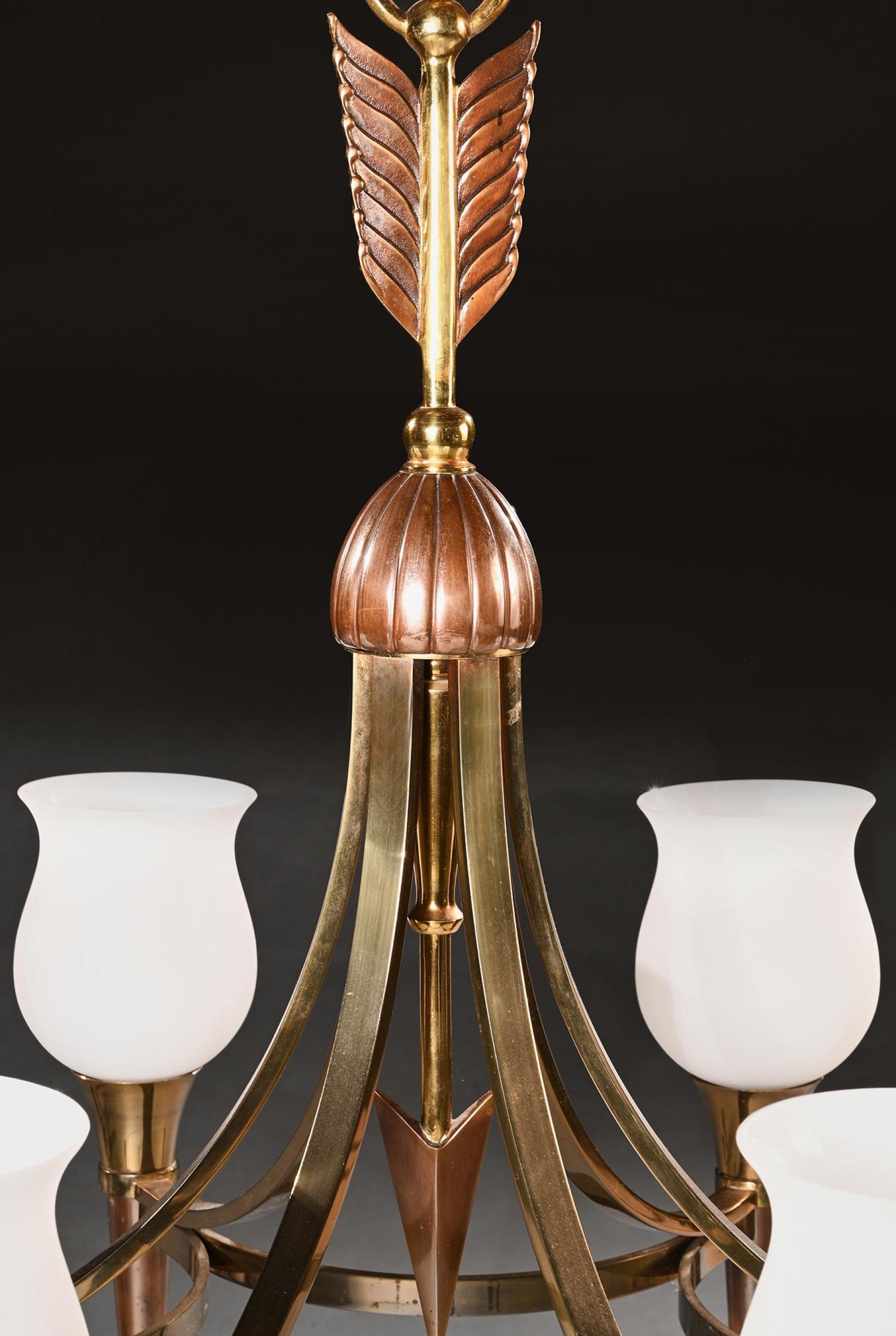 Fine Pair of Maison Jansen Mid Century Chandeliers  For Sale 1