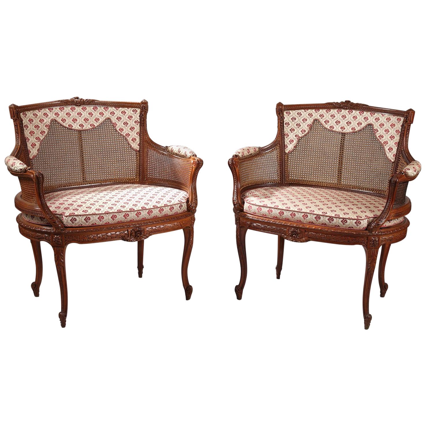 Fine Pair of Marquise Seats After Georges Jacob, France, Circa 1880