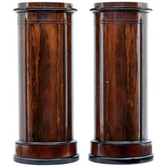 Fine Pair of Mid-19th Century Palisander Pedestal Cabinets