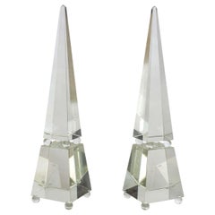 Paire d'obélisques monumentaux raffinés en verre de Murano d'Alberto Dona