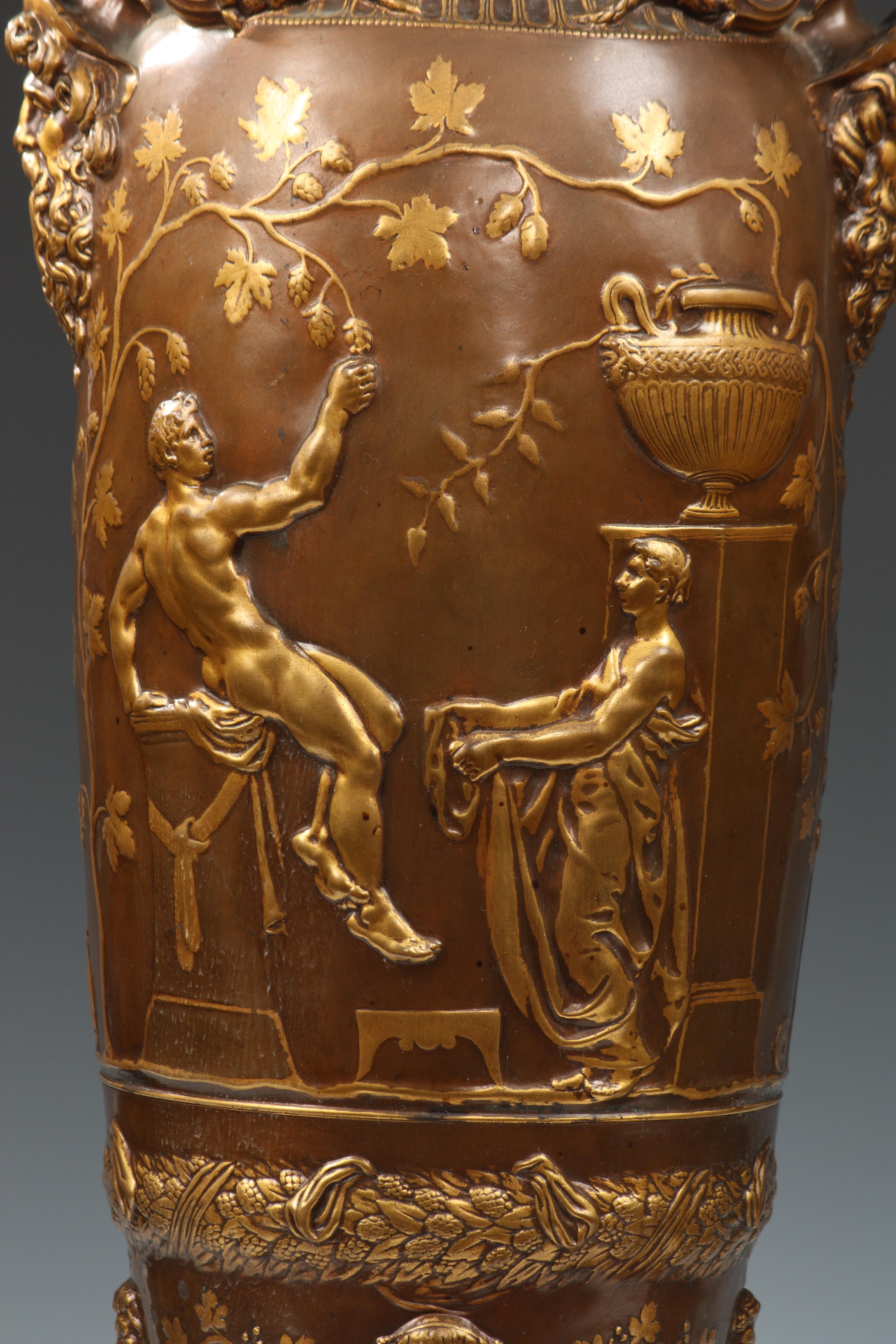 Patiné Paire de vases néo-grecs par F. Levillain et F. Barbedienne, France, vers 1890 en vente