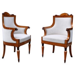 Fine Pair of Neoclassical Armchairs